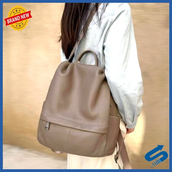 Genuine Leather Anti-Theft Backpack Purse Convertible Shoulder Bag main image 6